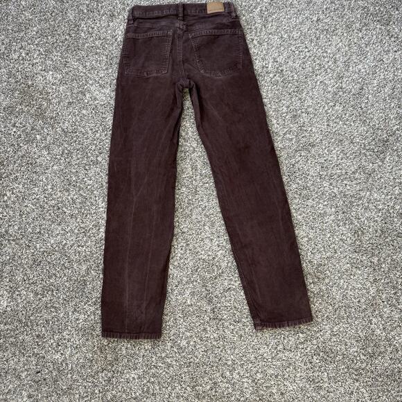 Junior Women’s Brown Corduroy American Eagle Pants 90's Straight Size Reg 0 - Picture 5 of 11